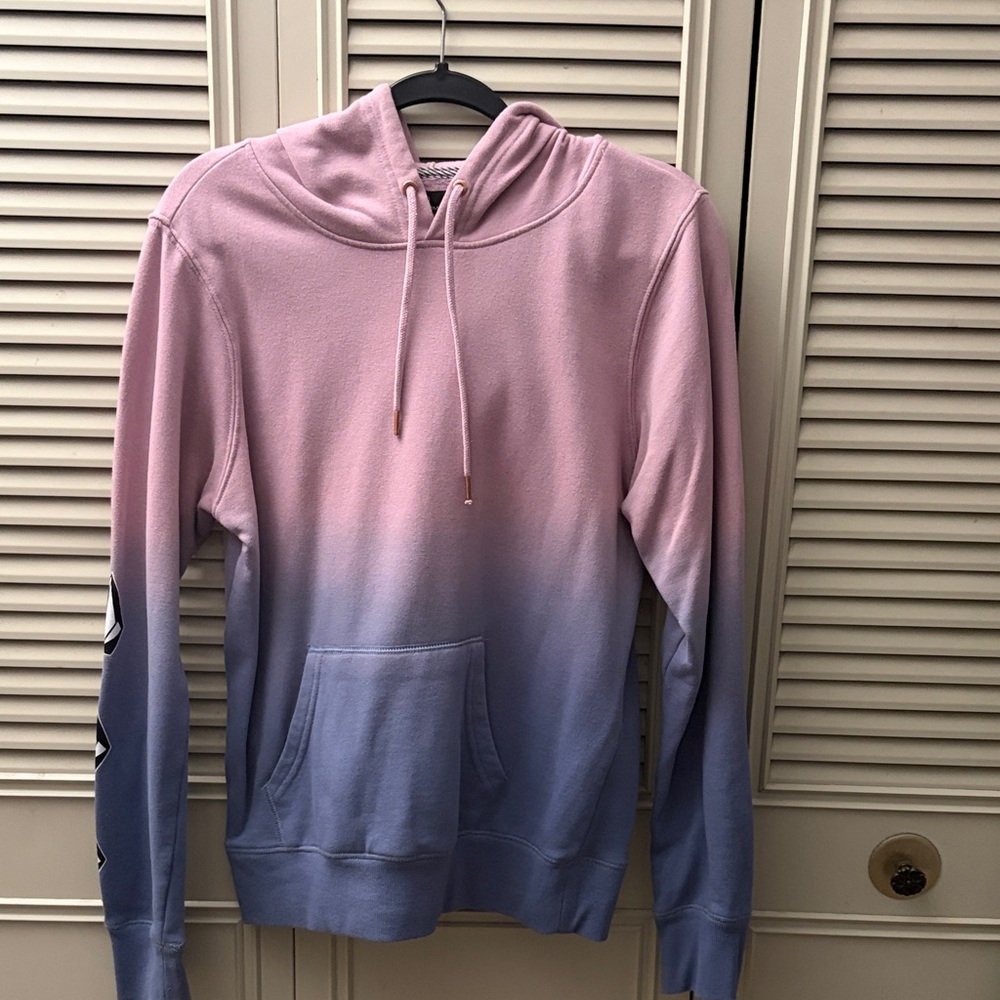 Volcom Pink and Blue Ombre Women's Hoodie